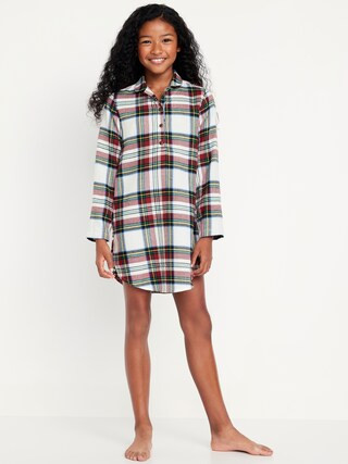 Collared Flannel Nightgown for Girls | Old Navy (US)