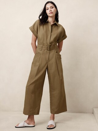 Linen-Blend Jumpsuit | Banana Republic Factory