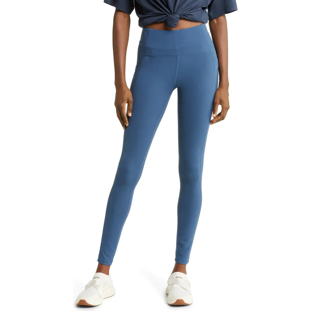Zella Recycled Live In Pocket Leggings in Navy Denim at Nordstrom Rack, Size Medium | Nordstrom Rack