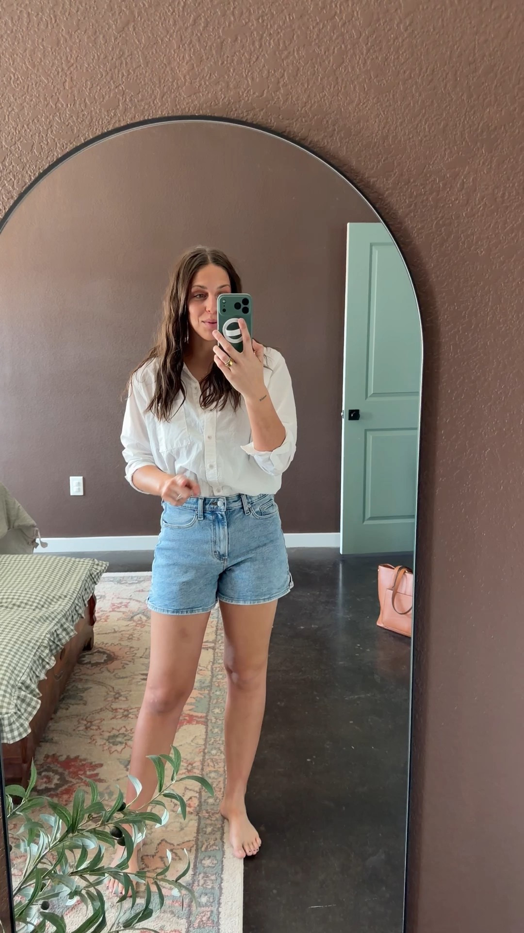 Love the fit of these denim shorts so much! Super affordable & im impressed with the quality. Bonus points that theyre tall girl friendly + fit my thick thighs! Im in a size 6 so they run true to size! 

#LTKgrwm #LTKTall #LTKMidsize