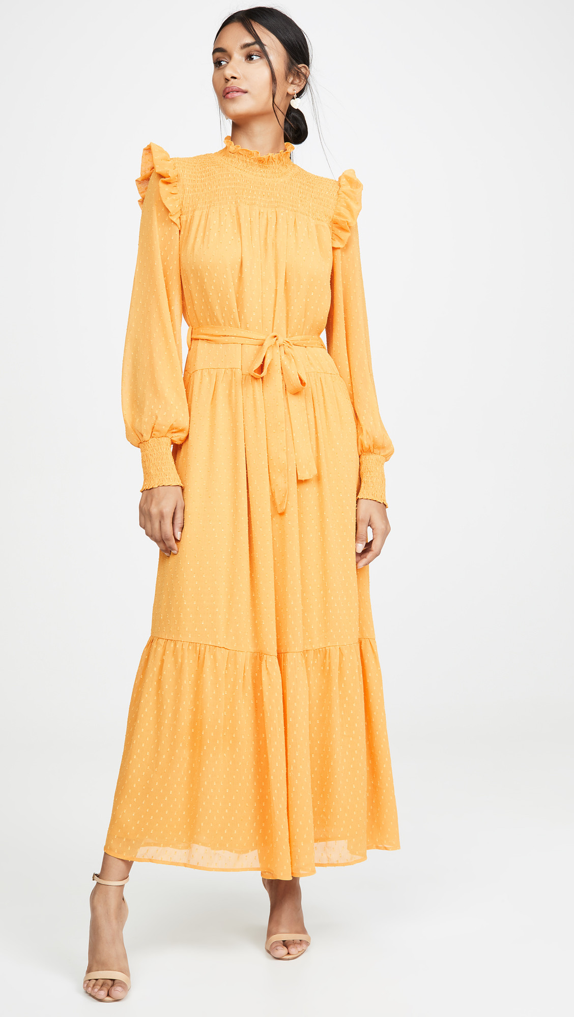 Swiss Dot Smocked Maxi Dress | Shopbop