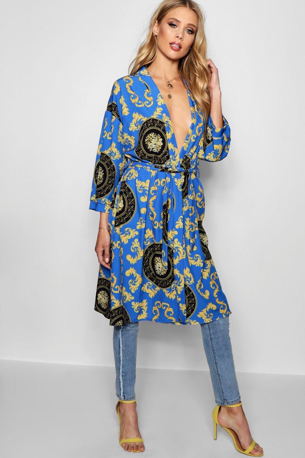 Printed Kimono | Boohoo.com (UK & IE)