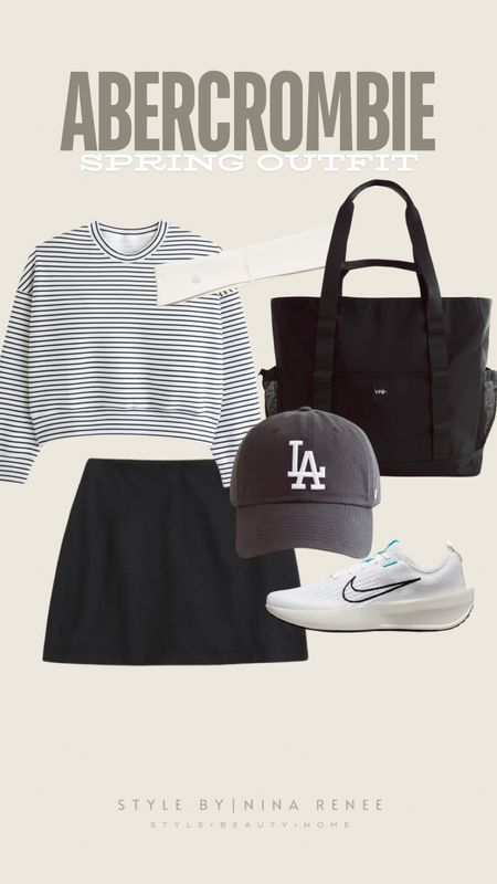 The cutest spring athletic look from Abercrombie! #springfashion #abercrombie #outfitinspo