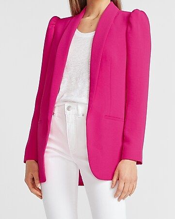 Puff Sleeve Boyfriend Blazer | Express