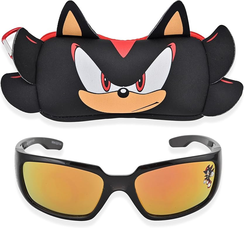 Sonic The Hedgehog Boys Sunglasses For Kids and Glasses Case Set with Carabiner Protective Eyewea... | Amazon (US)