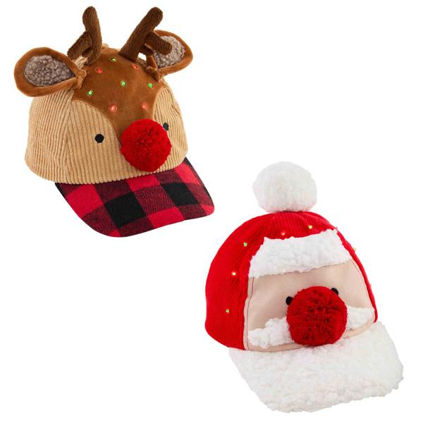 Reindeer christmas light up hat | Mud Pie