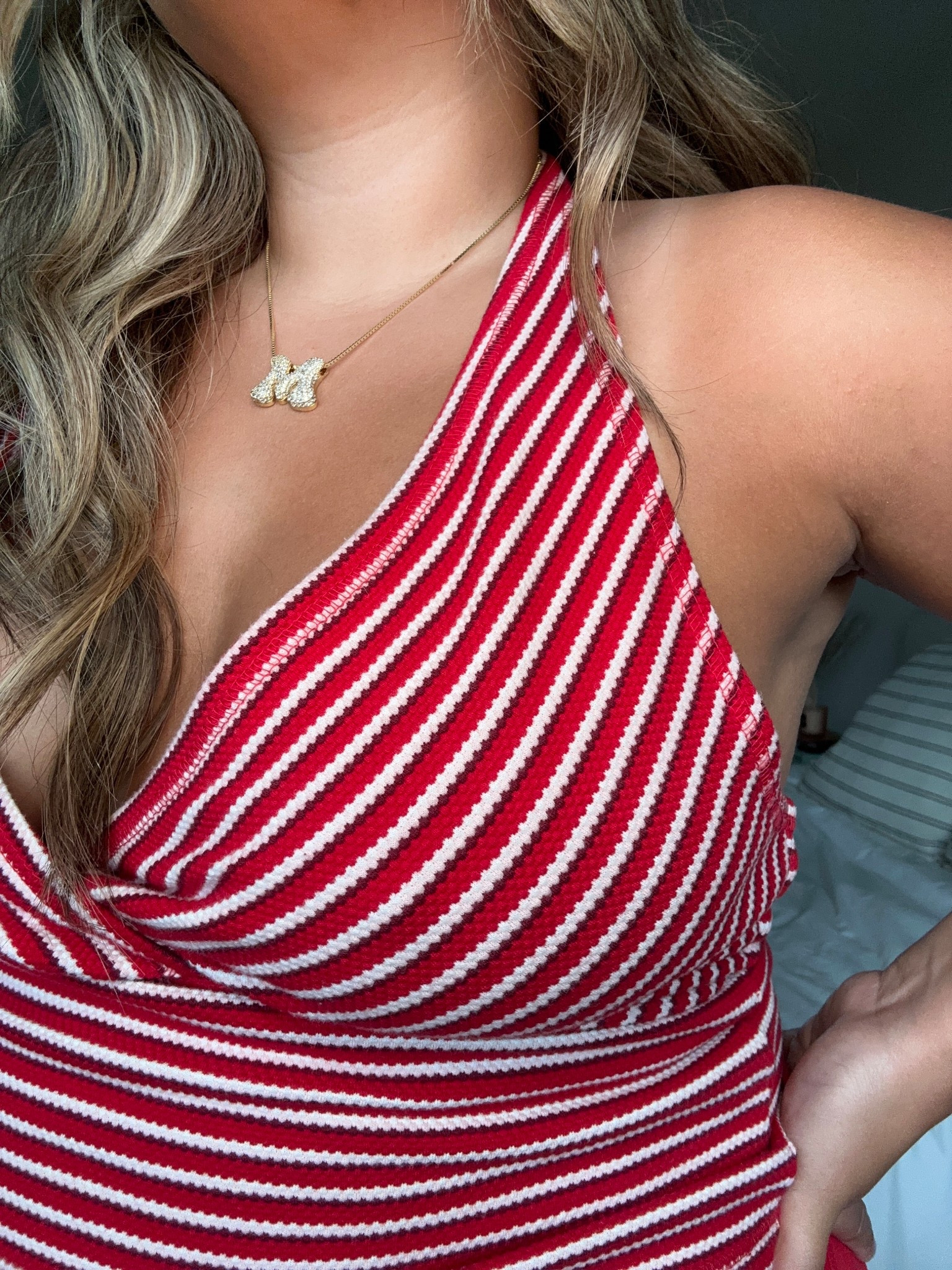 cutest halter top from Anthropologie. I sized down for more support ❤️ 

#LTKStyleTip #LTKMidsize