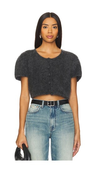 Zhara Cardigan in Jet Grey | Revolve Clothing (Global)