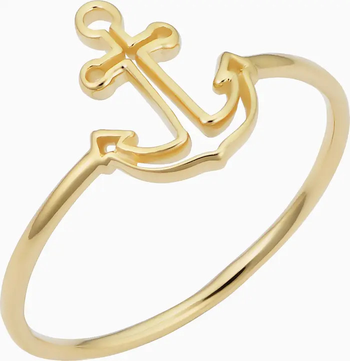 14K Yellow Gold My Anchor Ring | Nordstrom