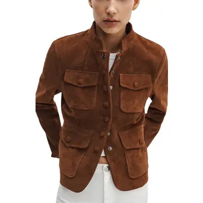 rag & bone Mercer Suede Jacket in Brown at Nordstrom, Size 14 | Nordstrom