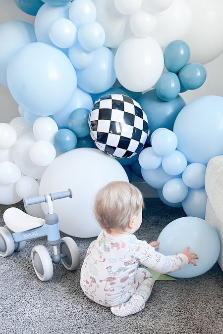 Our one happy dude first birthday celebration for lil bro was a big hit and we fell in love with these gorgeous balloon decorations by @decorbyfayth — our little man loved playing with them, so they were in themselves a great present! 🎁 He also was so excited to open up his new baby balance bike — he’s always active and on the go so we know he’s going to be zooming around on this thing in no time! Follow @honeyboothecavapoo for all the inspo for your one year old’s birthday party! 🥳

#LTKParties #LTKBaby #LTKKids