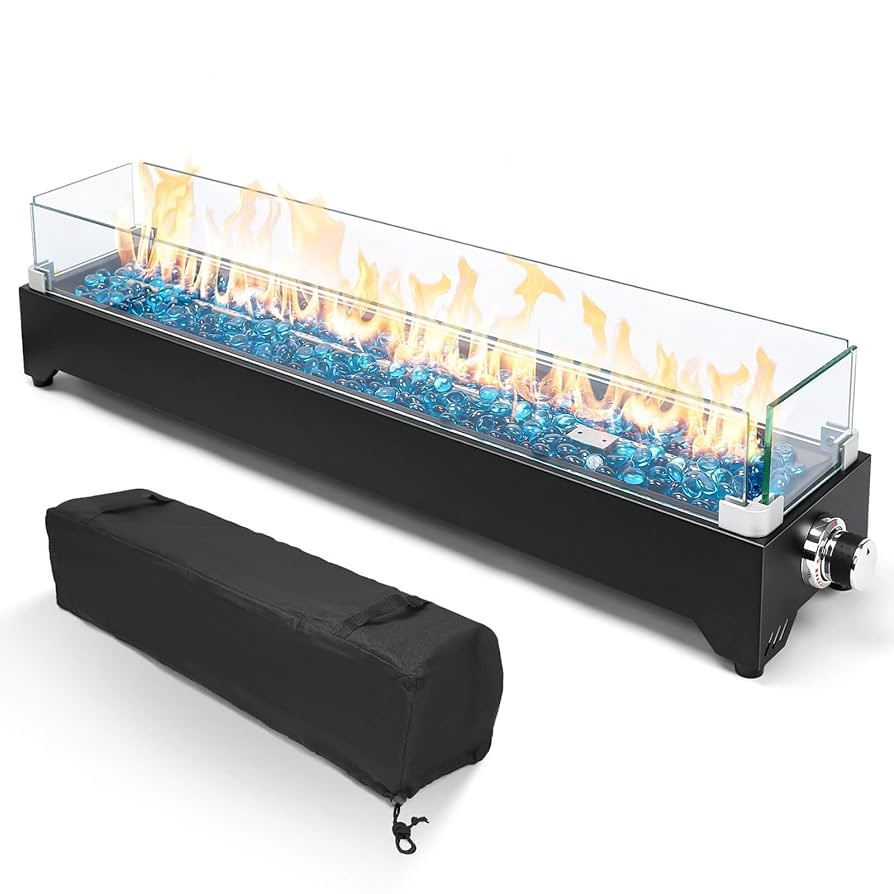 GRISUN 36" Portable Fire Pit Table: 50,000 BTU Stainless Steel Outdoor Fire Pit with Wind Guards ... | Amazon (US)