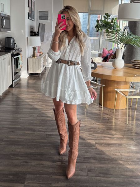 The cutest Amazon sundress 🤍🫶 Happy Easter! (Wearing a size small). Boots are Steve Madden - they don’t make the plain brown leather anymore but they have a brown suede 😍 they’re so comfy and TTS!

#LTKfindsunder50 #LTKSeasonal #LTKsalealert