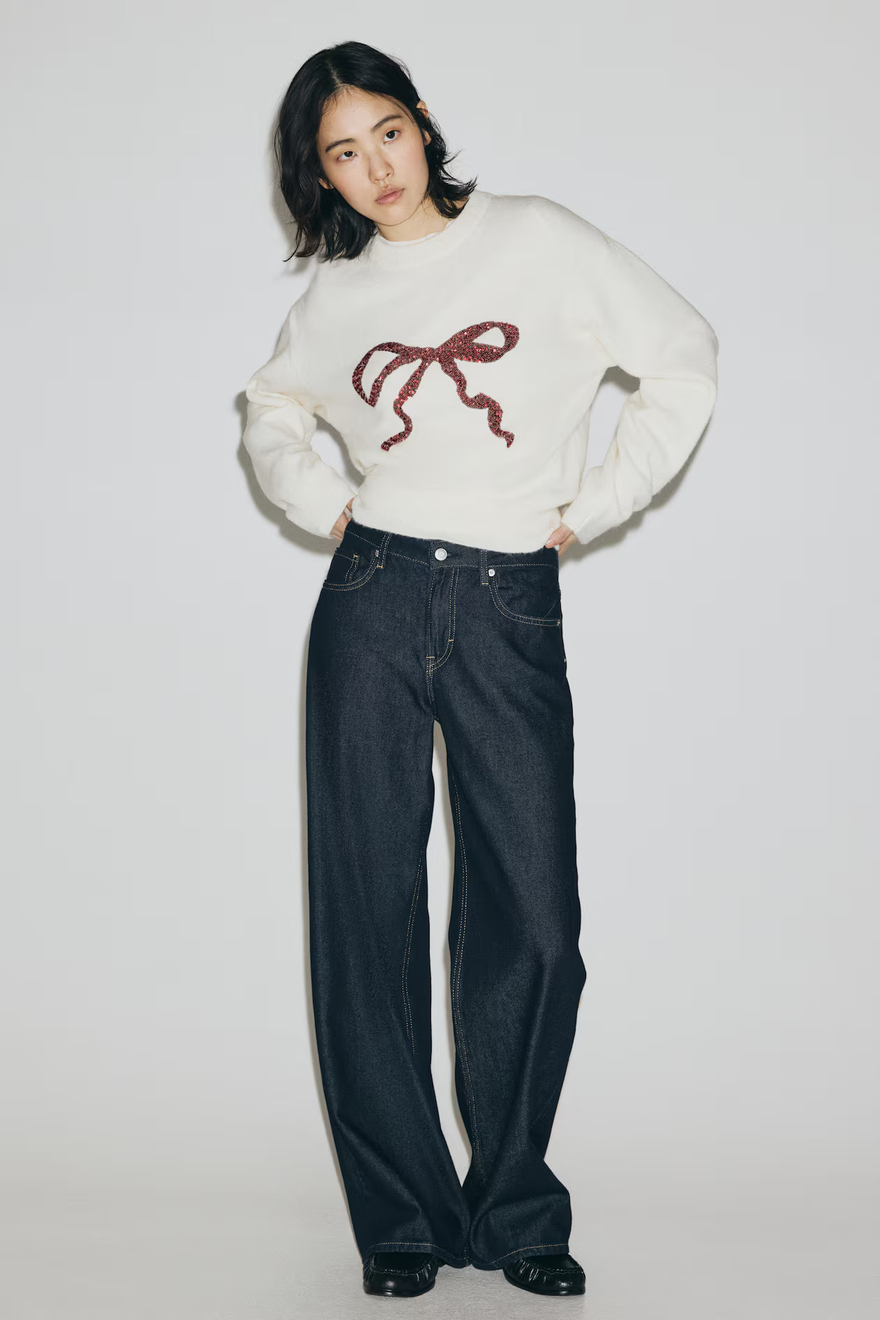 Sweater with Sequined Motif | H&M (US + CA)