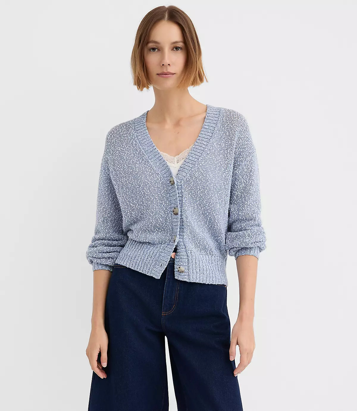 Marled V-Neck Cardigan | LOFT