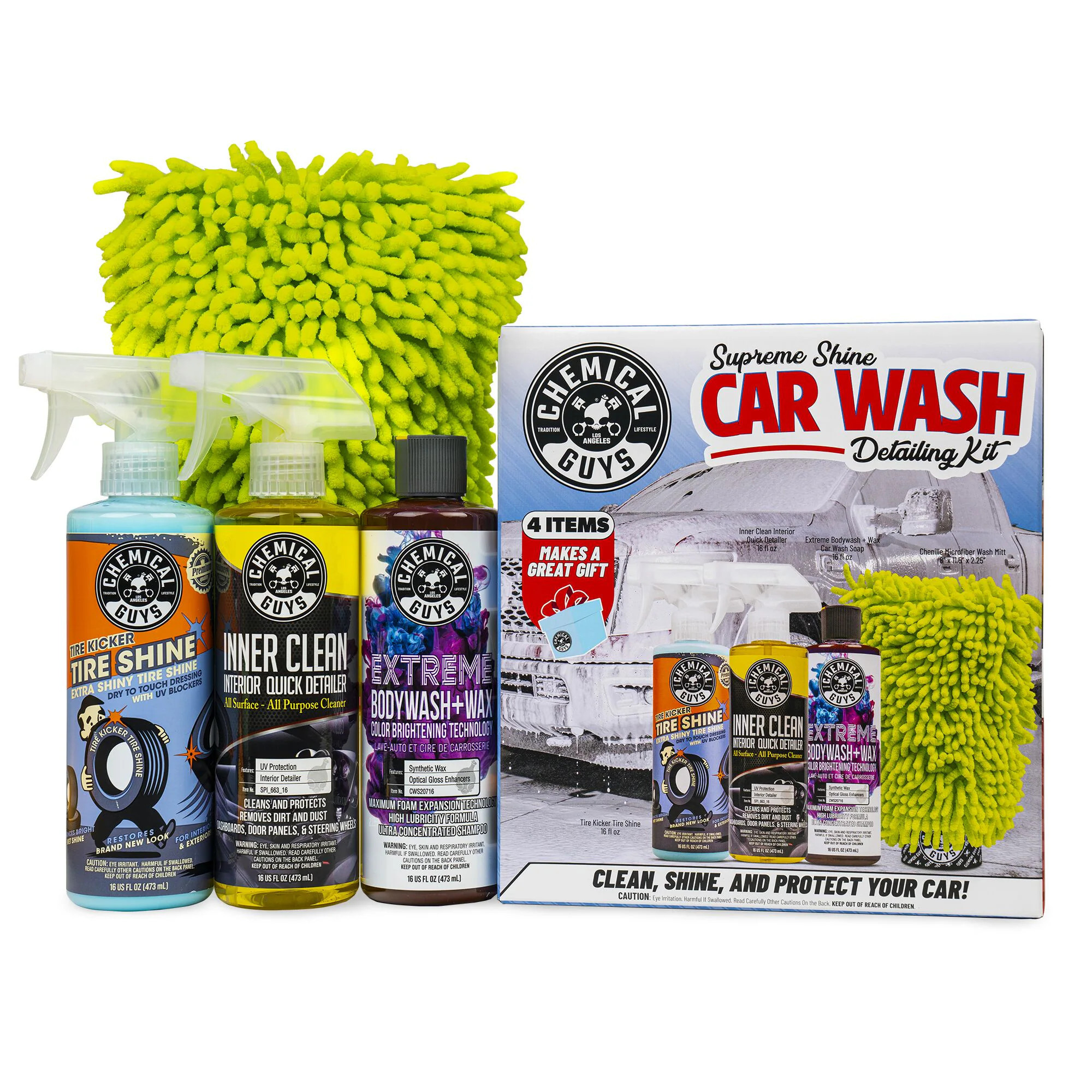 Chemical Guys Supreme Shine Car Wash Detailing Kit 4-Count Car Exterior Wash/Wax | HOL405 | Lowe's