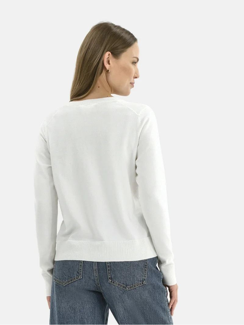 Time and Tru Women’s Fine Gauge Cardigan Sweater, Lightweight, Size XS-XXXL | Walmart (US)