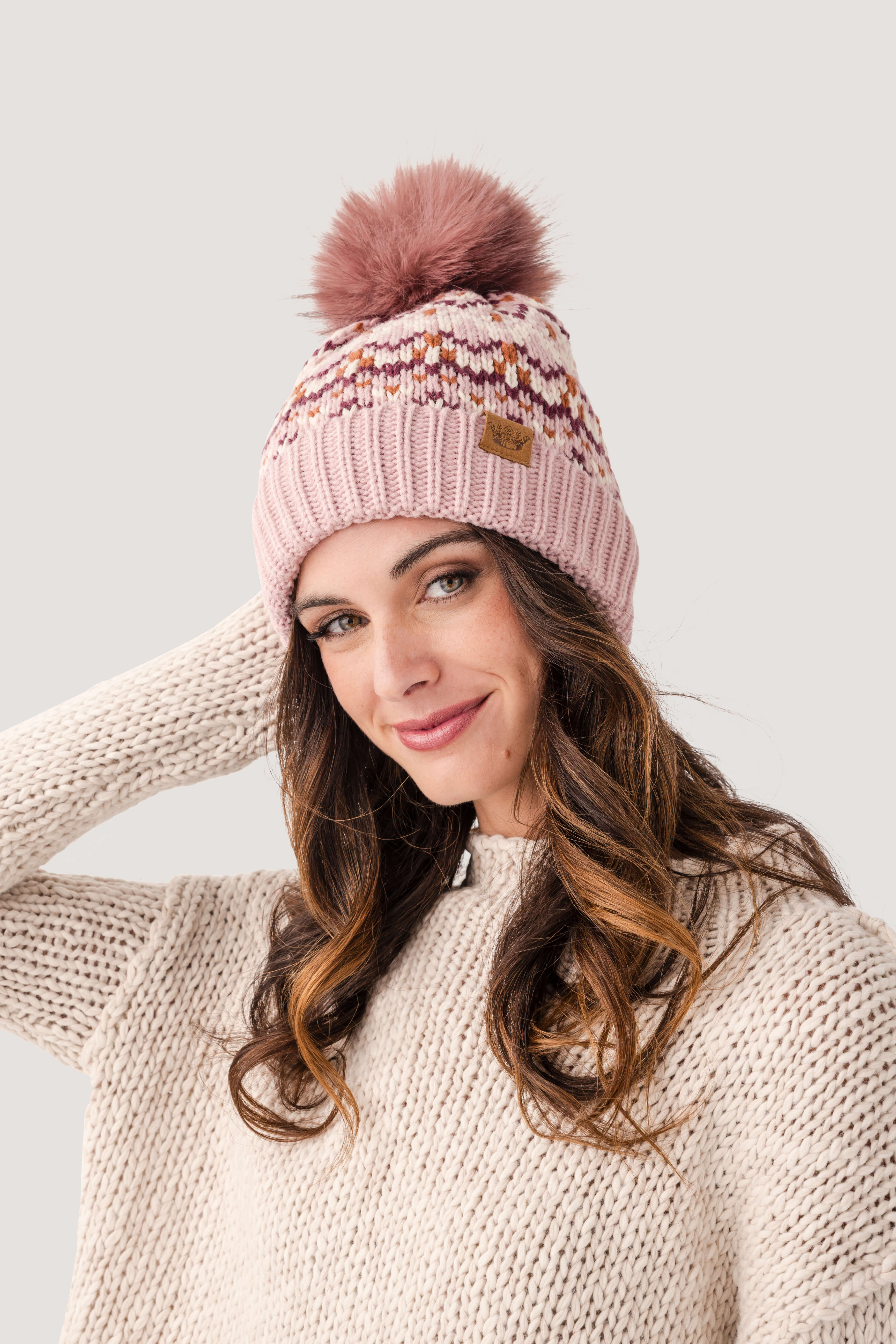 Panache Patterned Pom Hat | Social Threads