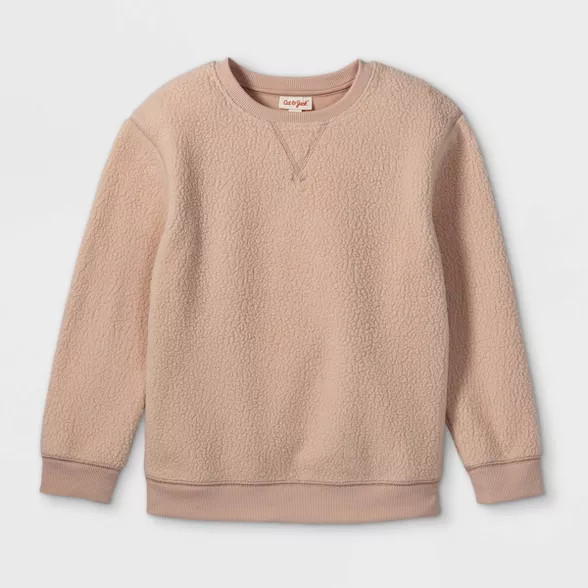 Kids' Micro Fleece Crewneck Sweatshirt - Cat & Jack™ | Target
