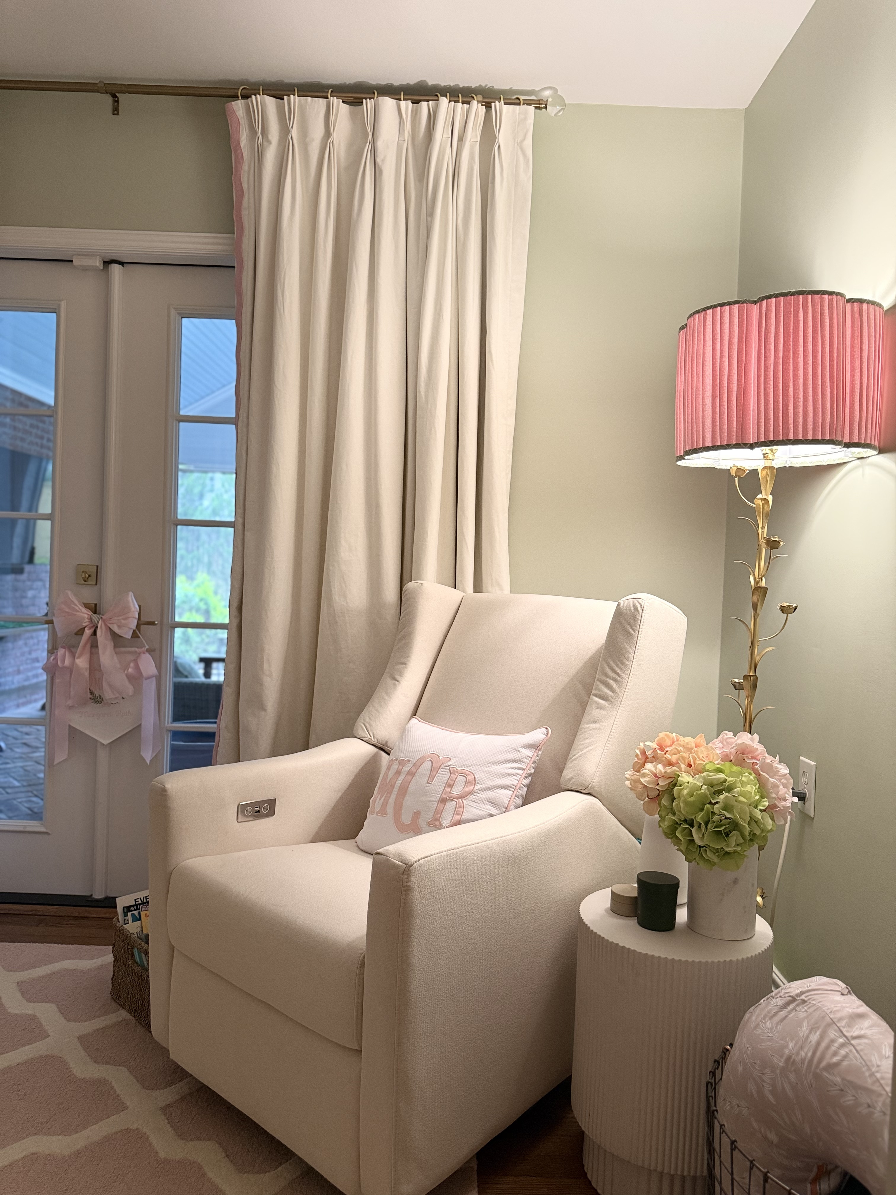 How sweet is this nursery corner! Love this cozy glider with usb and electrical control reclining! 

#LTKStyleTip #LTKBaby #LTKHome