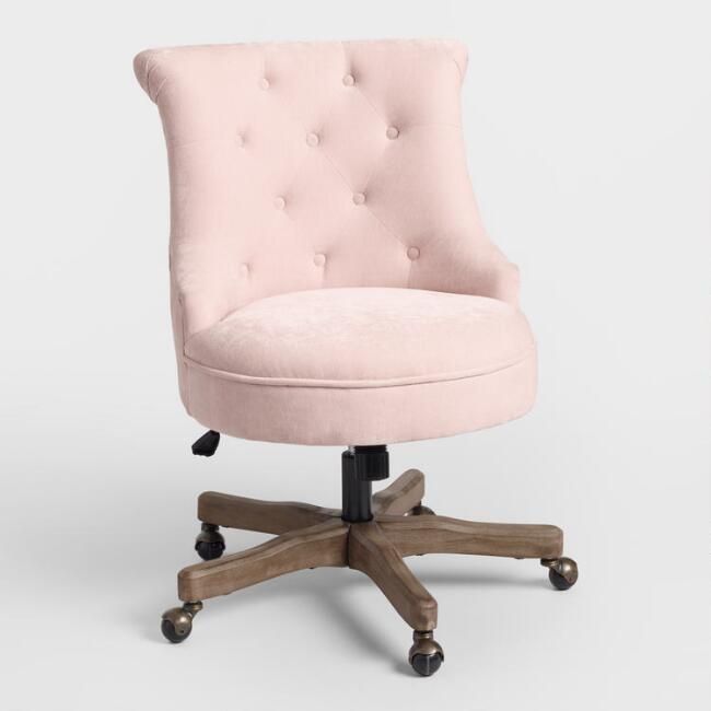Blush Elsie Upholstered Office Chair | World Market