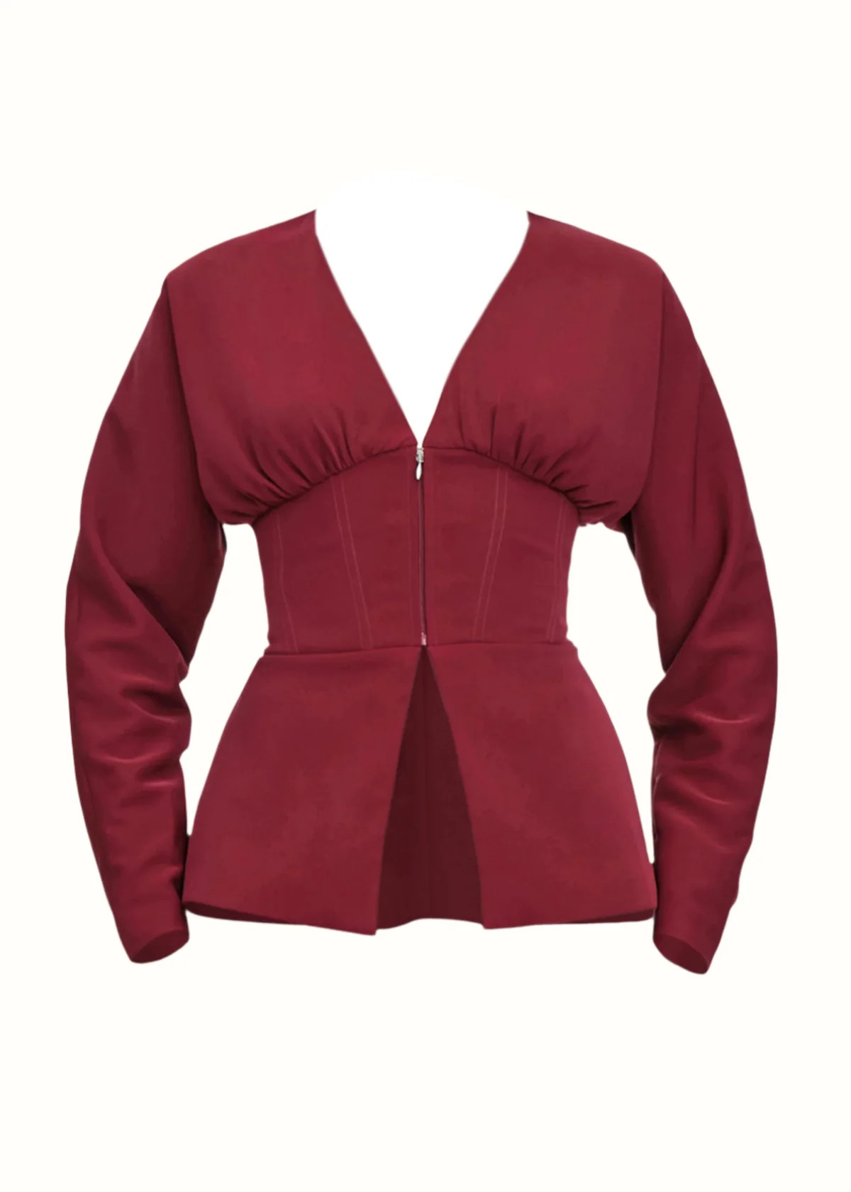 GIA CORSET BLAZER - PLUM | ANDREA IYAMAH