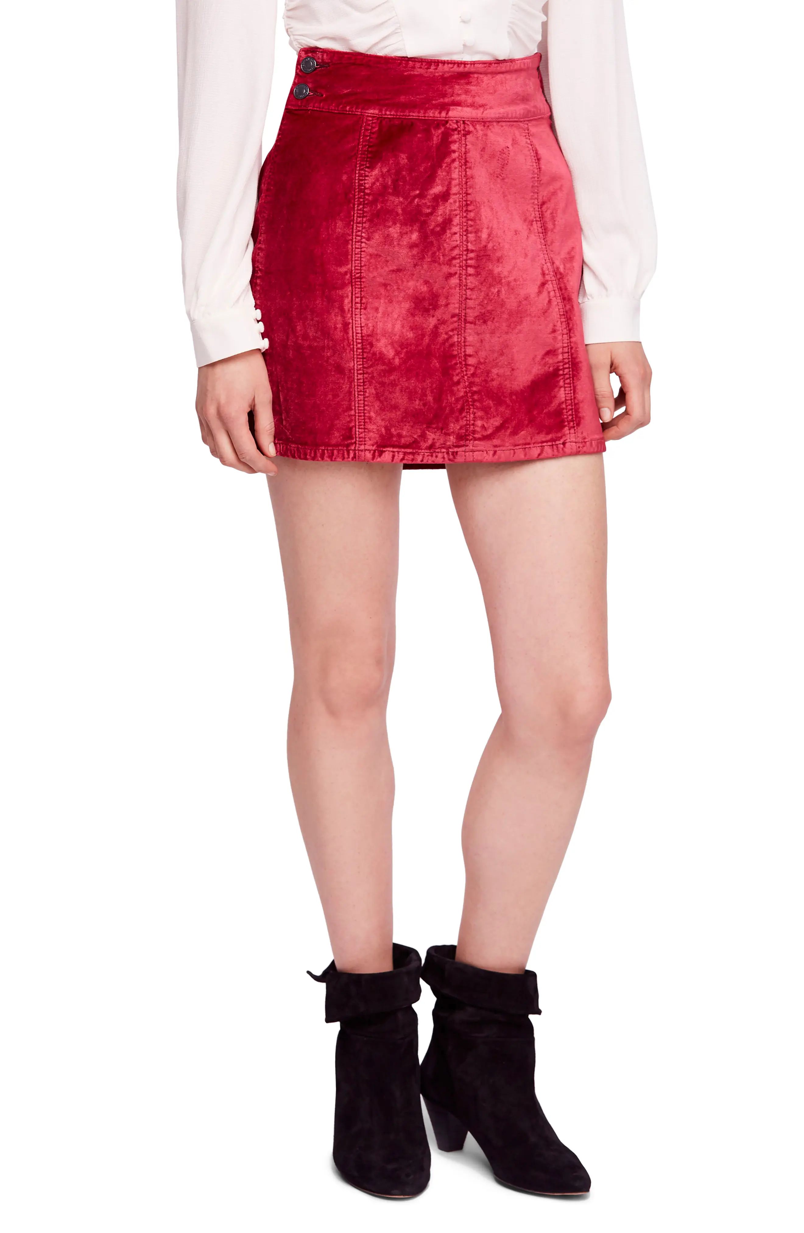 Free People Velvet Miniskirt | Nordstrom