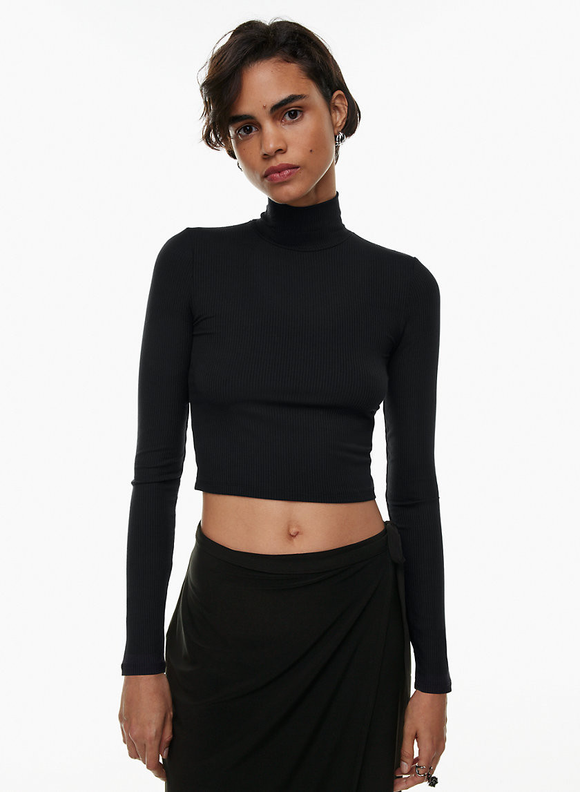 Aritzia Wilfred Women's Only Waist Turtleneck Top in Black size 2XL | Aritzia