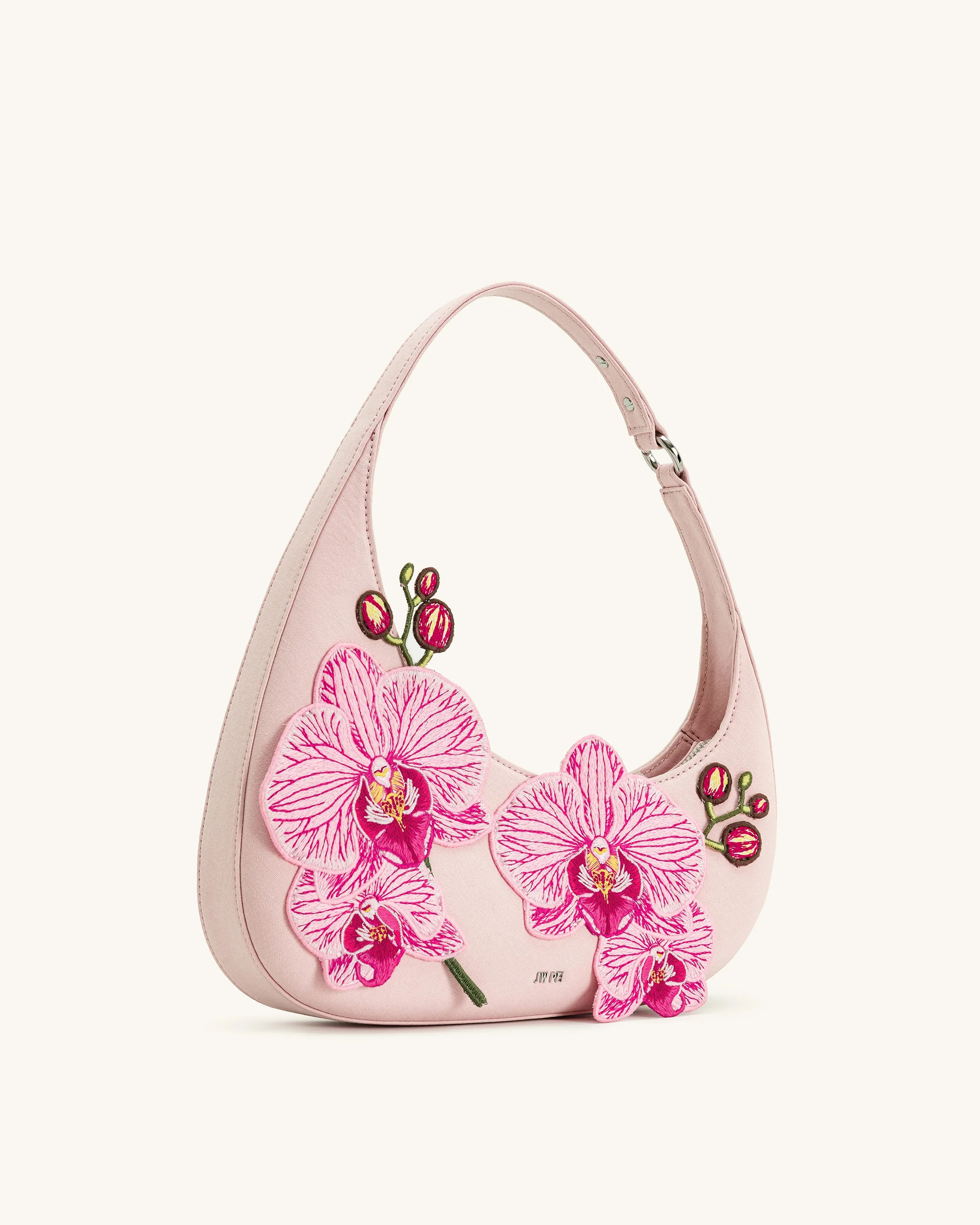 Harlee Orchid Embroidered Shoulder Bag - Pink | JW PEI US