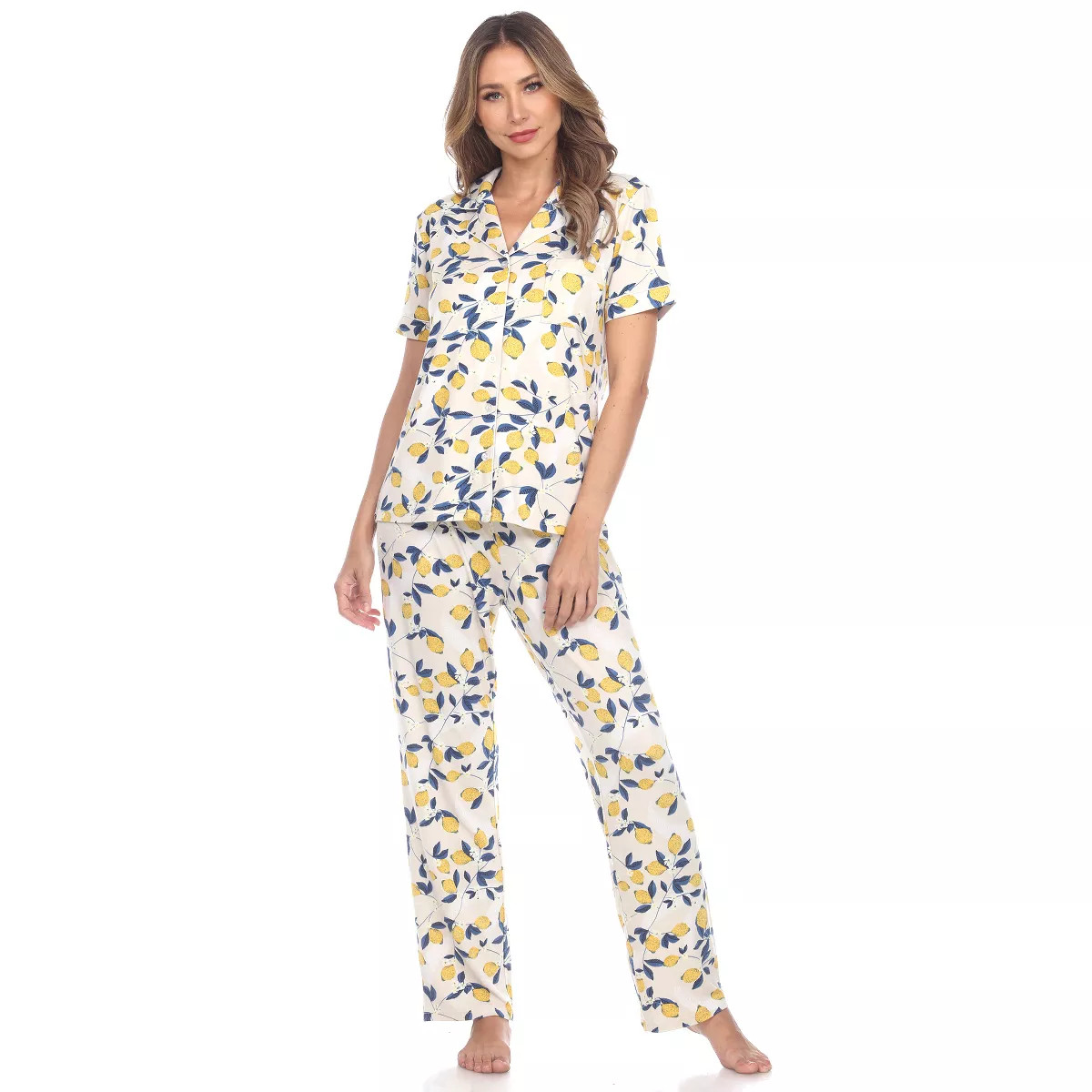 Women's Tropical Print Pajama Set - White Mark | Target