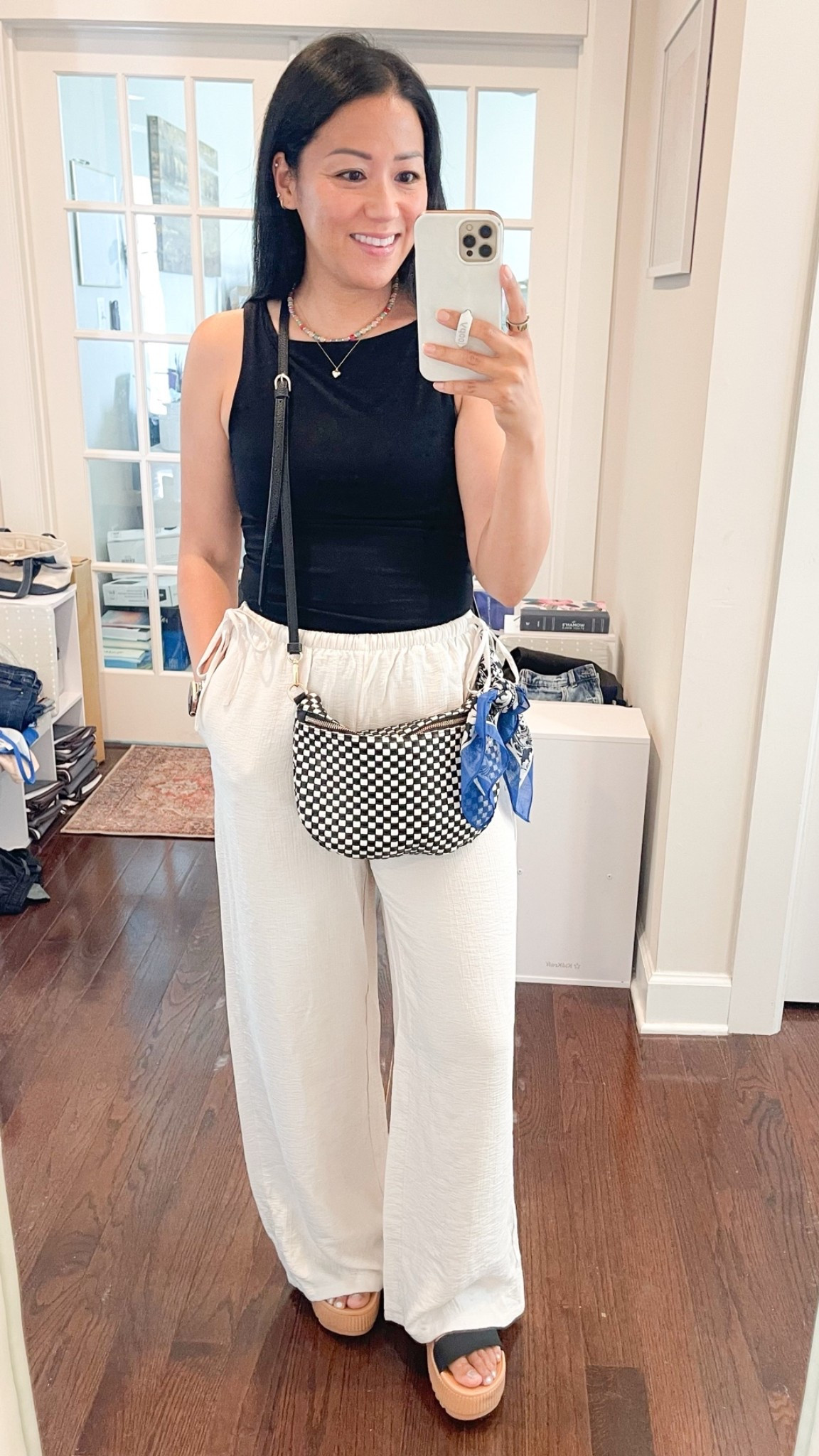 Size small in tank and pants
Sandals are true to size

#LTKSaleAlert #LTKootd #LTKgrwm
