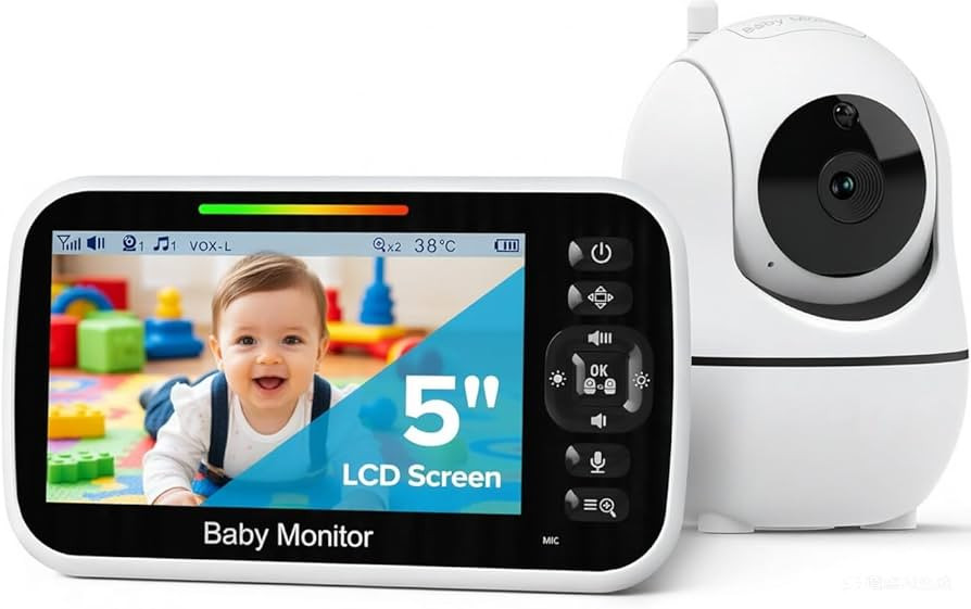 GoodBaby Baby Monitor with Camera and Audio - No WiFi, Remote Pan-Tilt-Zoom, Night Vision, Temper... | Amazon (US)