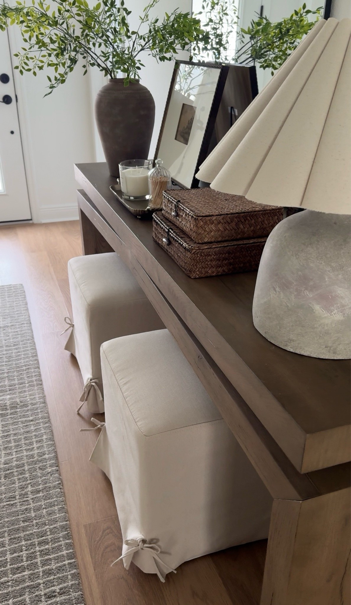 My ottoman just restocked! And it’s on sale! I linked mine and another option without the ties at the bottom

#LTKSaleAlert #LTKHome #LTKSeasonal