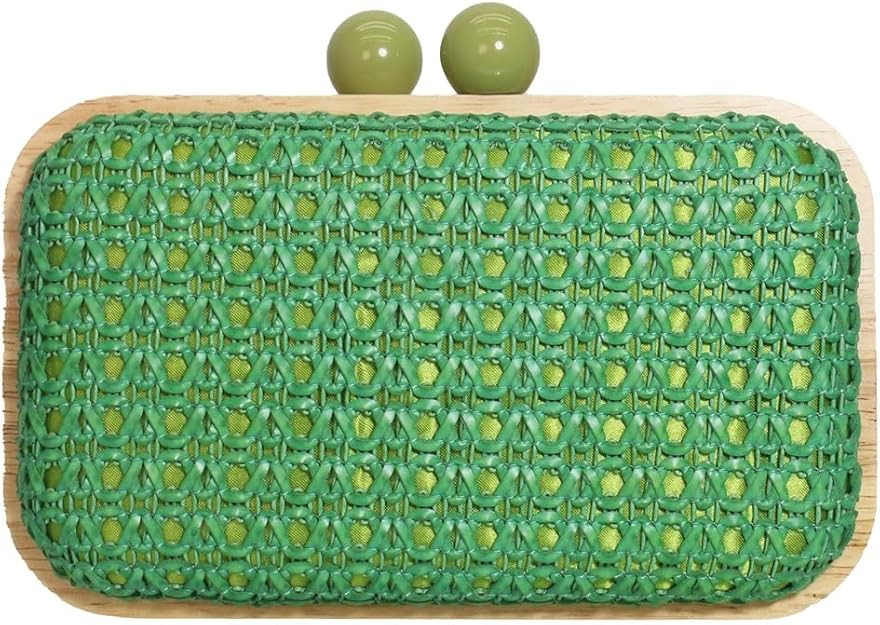 Women Straw Clutch Purse Handwoven Summer Evening Bag Beach Straw Handbag Wedding Party Clutch Ba... | Amazon (US)