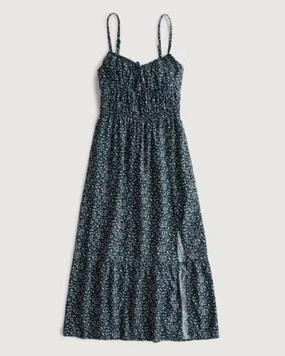Channeled Bodice Midi Dress | Hollister (US)
