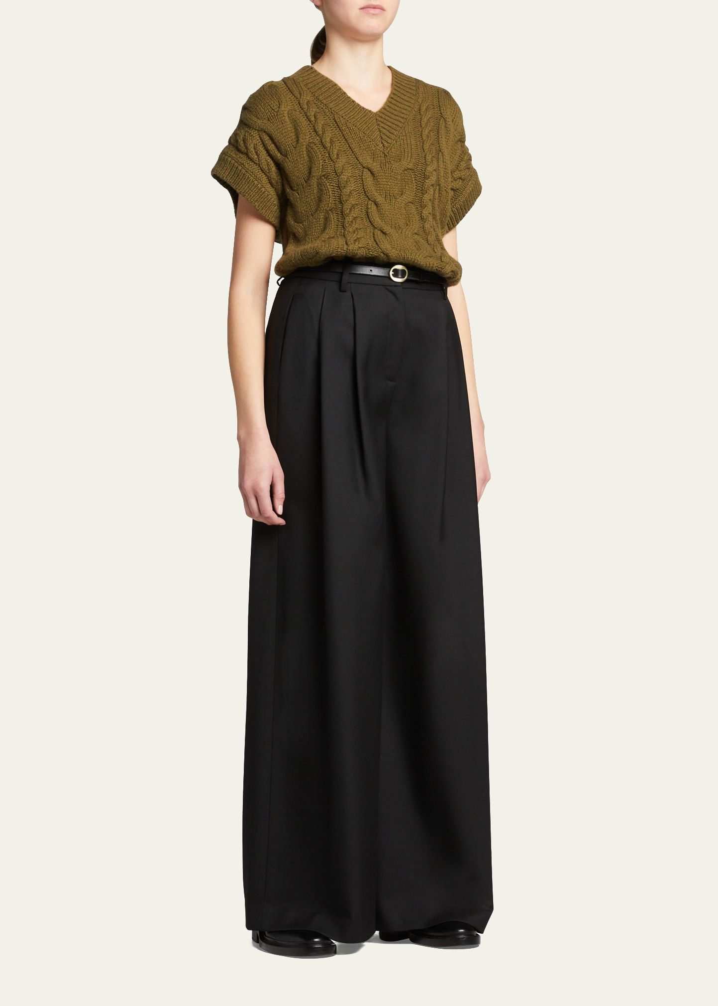 Dillon High-Rise Pleated Wide-Leg Pants | Bergdorf Goodman