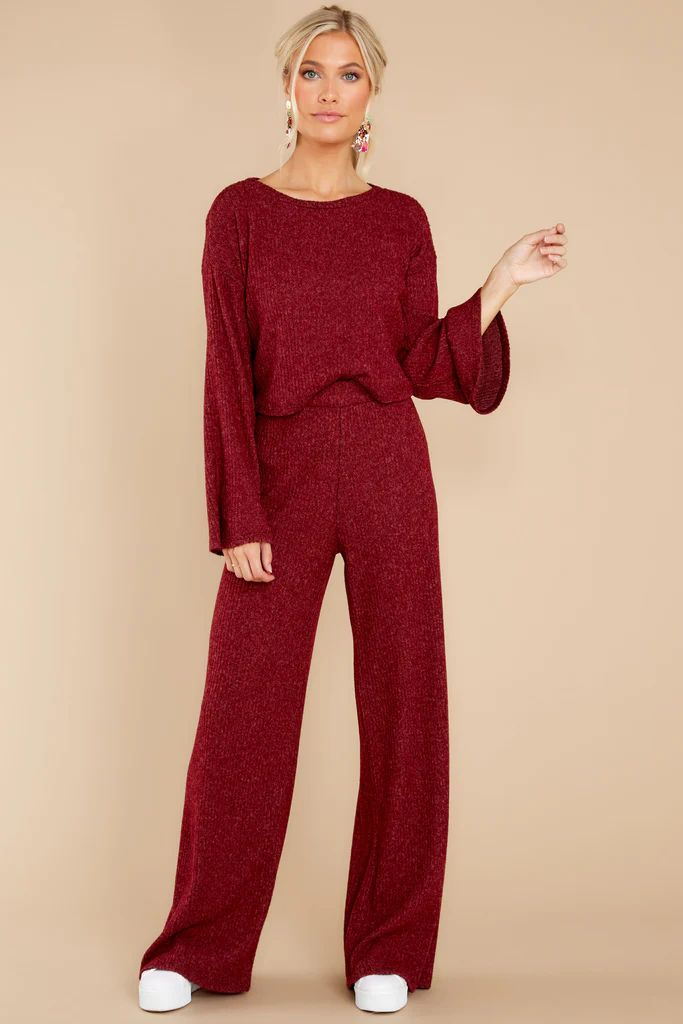 Cozy Season Wine Sweater | Red Dress 