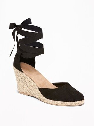 Faux-Suede Espadrille Wedges for Women | Old Navy US