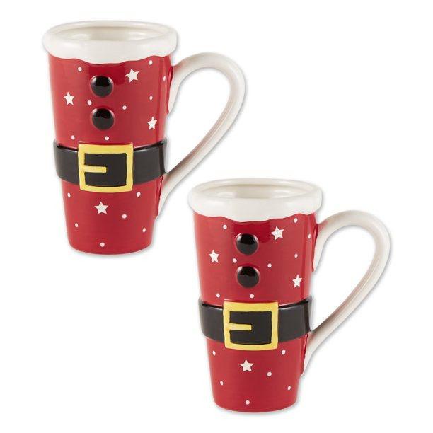 DII Santa Belt Tall Ceramic Mug Set/2 - Walmart.com | Walmart (US)