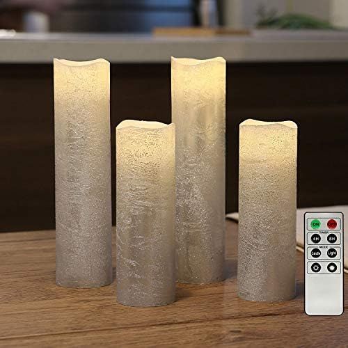 Slim Battery Operated Led Candles, Flameless Candles with Remote, Textured Wax Finish, Batteries ... | Amazon (US)