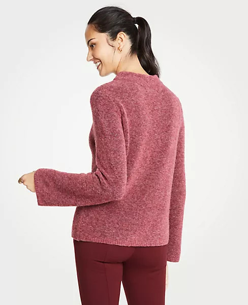 Boucle Mock Neck Sweater | Ann Taylor (US)