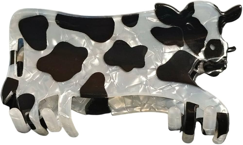 Novelty Cow Claw Clips,Acrylic Hair Clip for Women,Funny Hair Clip,Fashion Claw Clips | Amazon (US)