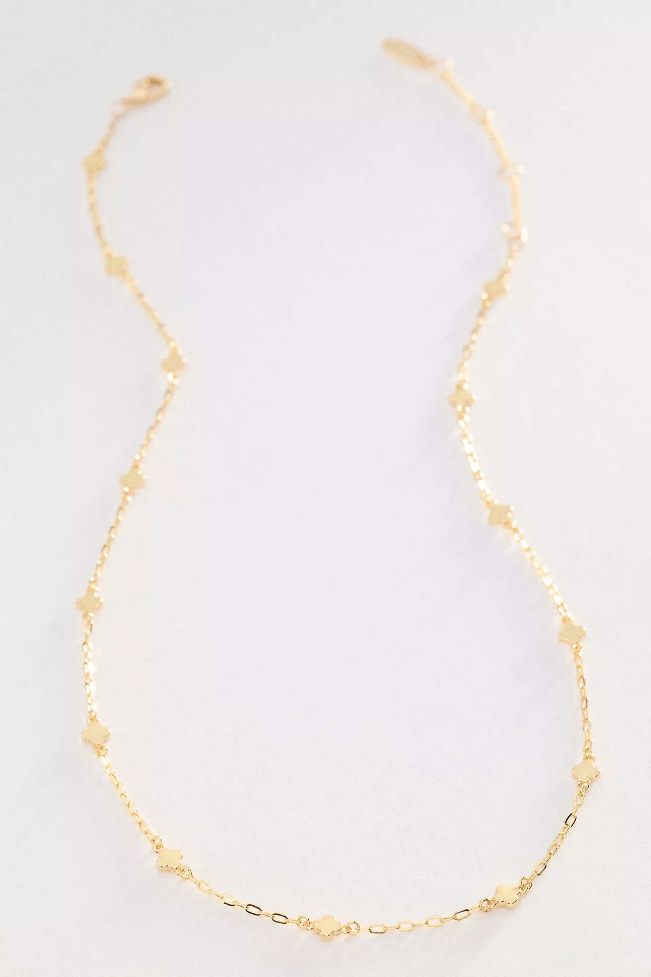 Tiny Clover Chain Necklace | Anthropologie (US)