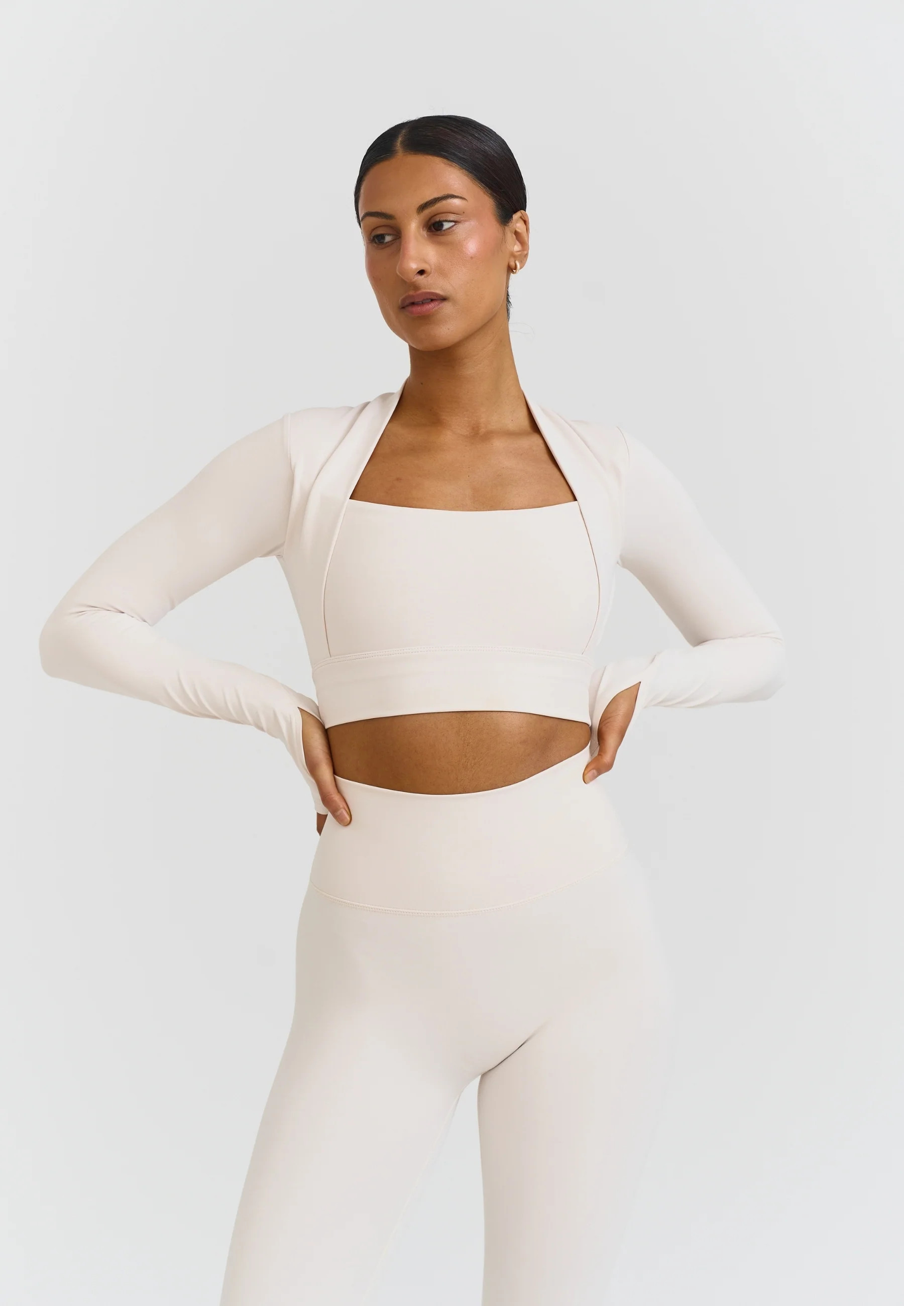 Softsculpt Bolero Long Sleeve Top - Marshmallow | Sisterly Tribe