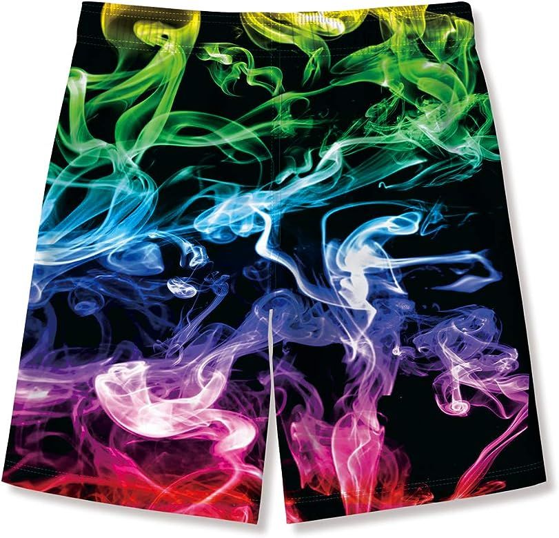 UNIFACO Teens Boys Swim Trunks Quick Dry Waterproof 3D Graphic Surf Beach Board Shorts with Mesh ... | Amazon (US)