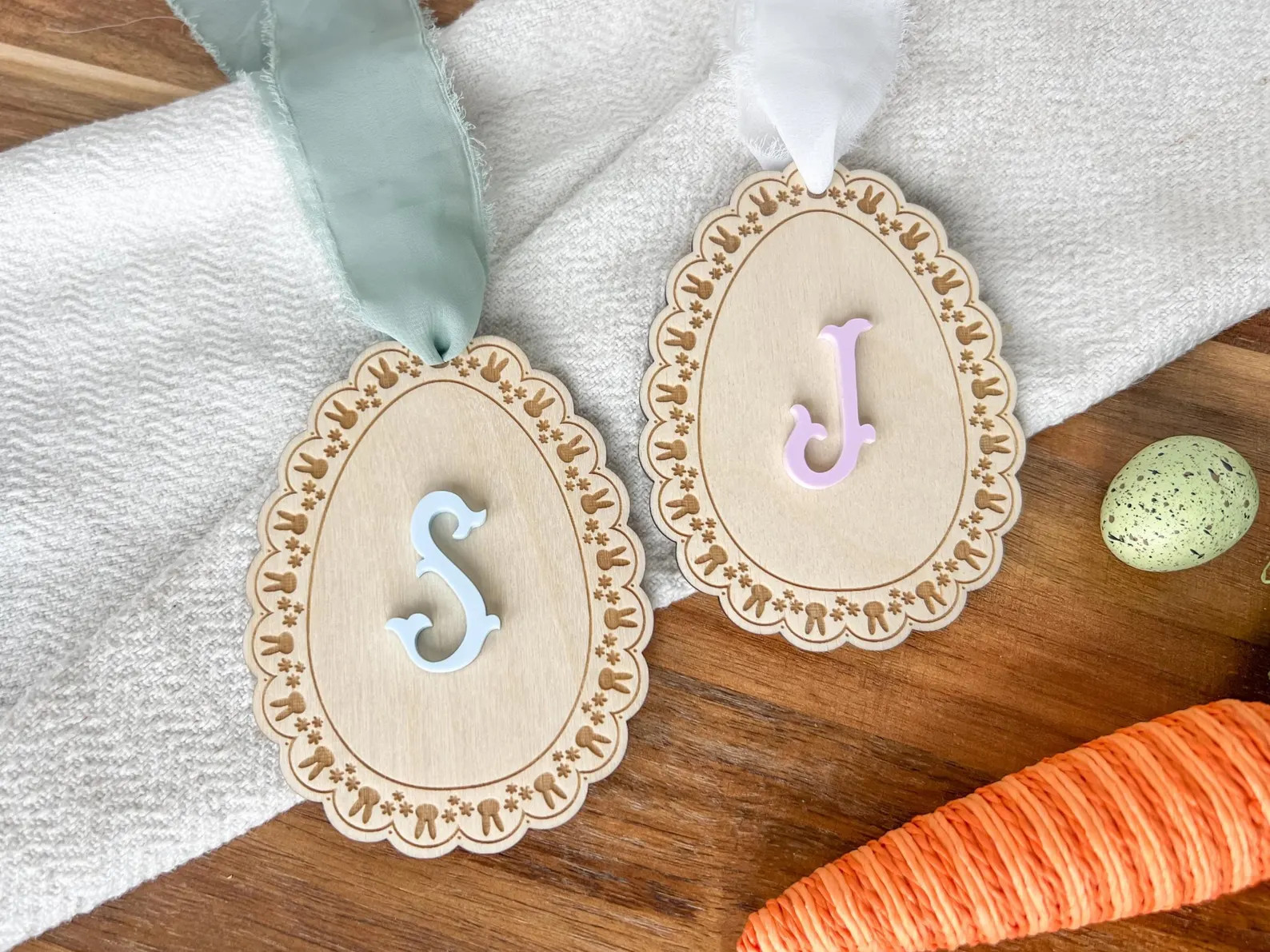 Scalloped Lace Easter Basket Tag | Bunny Easter Tag | Name Tag | Easter Basket Tag | Easter Tag |... | Etsy (US)