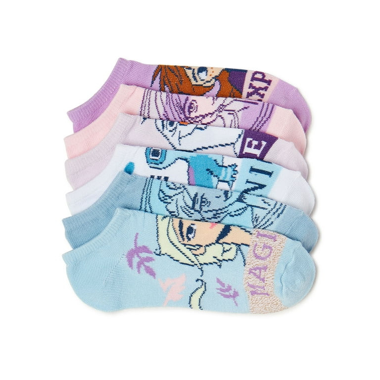 Frozen 2 Girls No Show Socks, 6-Pack, Sizes S-L | Walmart (US)
