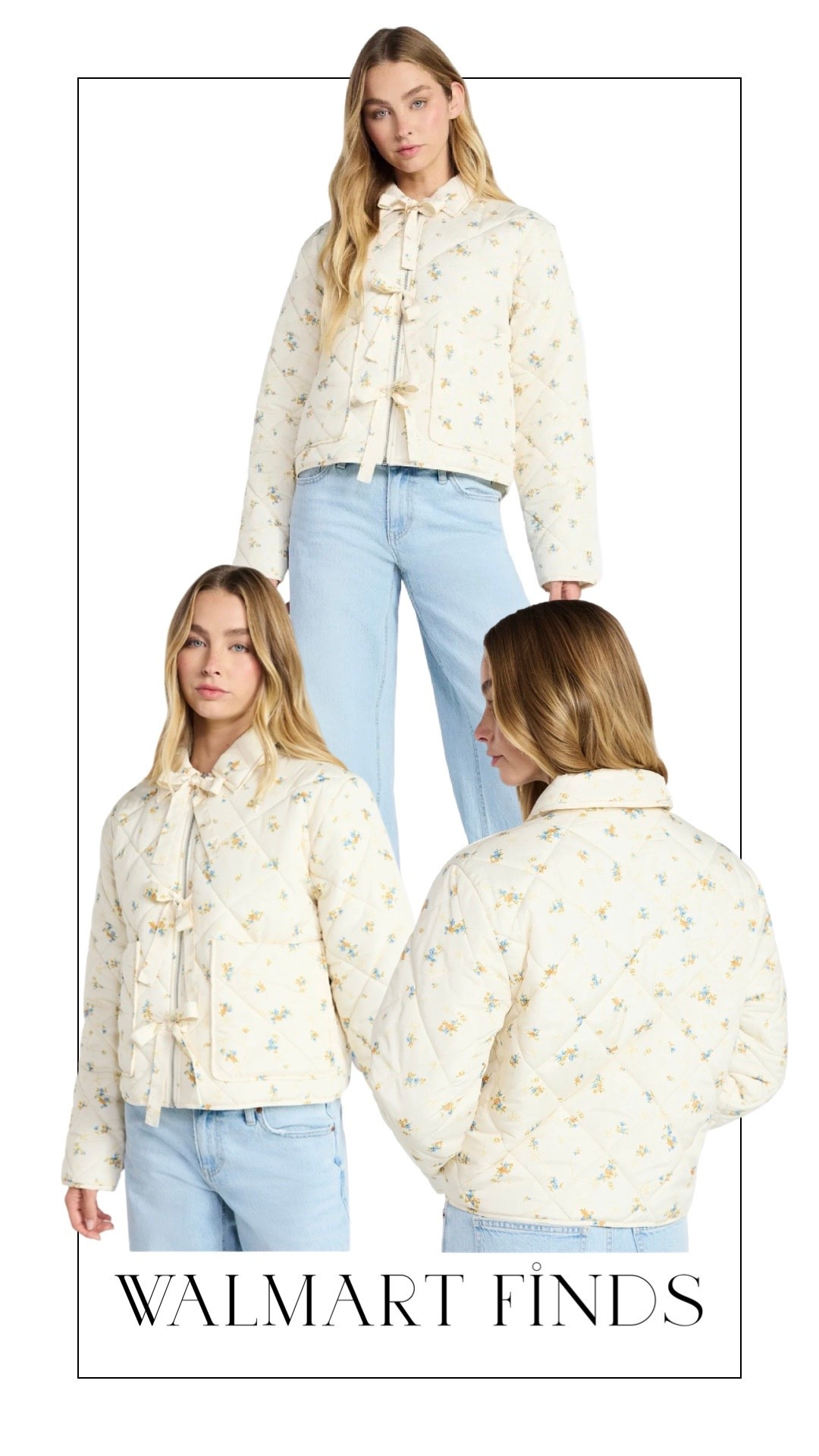 Cute quilted Walmart jacket 🌸

#LTKgrwm #LTKMidsize #LTKootd