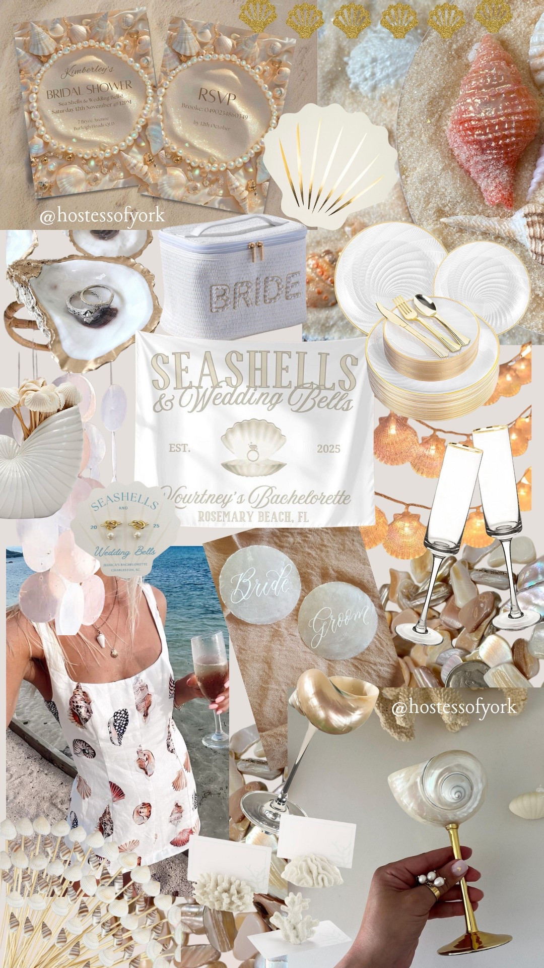 Seashells and wedding bells bachelorette theme and decor ideas! Unique theme with neutral colors!

#neutrals #wedding #bride #coastal #toastonthecoast #beach #bacheloretteparty #bachelorette #ocean #shell #outfits #decorations #wine #motherofpearl #gifts 

#LTKGiftGuide #LTKWedding #LTKParties