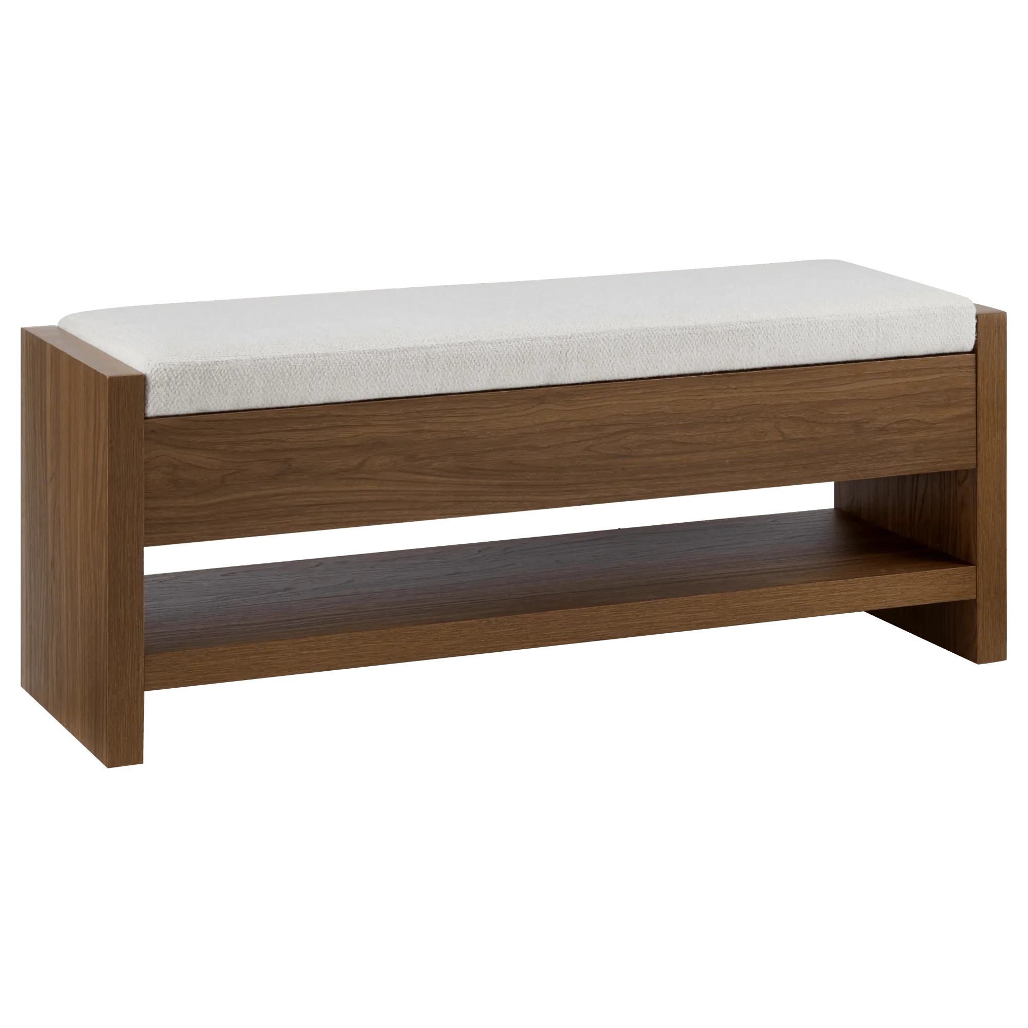 Bouclair Walnut Fabric and Wood Bench | Walmart (CA)